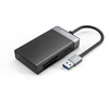 Orico CL4D-A3 USB-A 3.0 SD Micro SD CF MS 5 Gb/s atminties kortelių skaitytuvas - Juodas ir Sidabrinis