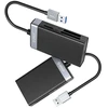 Orico CL4D-A3 USB-A 3.0 SD Micro SD CF MS 5 Gb/s atminties kortelių skaitytuvas - Juodas ir Sidabrinis