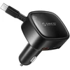 Orico FC-66-1A2C 66W automobilinis įkroviklis su integruotu ištraukiamu USB-C laidu - Juodas