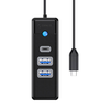 Orico Hub adapteris USB-C prie 2x USB 3.0 + USB-C, 5 Gbps, 0.15 m (juodas)