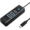 Adapteris Hub USB-C iki 2x USB 3.0 + USB-C Orico, 5 Gbps, 0,15 m (nepaprasta)