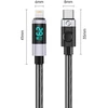 Orico LDC2L USB-C į Lightning PD kabelis 29W su LED Ekranas 480Mbps 1.5m - Juodas