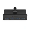 Orico MH4PU Hub Clamp-Mounted 4x USB-A 3.0 – juodos spalvos