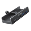 Orico MH5PMM ant spaustuko montuojamas šakotuvas USB-C / 2x USB-A 3.0, + SD&TF + 3,5 mm garsas - juodos spalvos