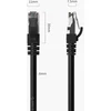 Orico PUG-C6 CAT6 1000Mbps RJ45 Ethernet tinklo kabelis interneto LAN apvalus 1m - Juodas