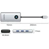 Orico USB-C 6w1 | 3x USB-A 3.0 | 1x USB-C 3.0 | 1x USB-C PD 100W | 1x HDMI 4K 30Hz - sidabrinė