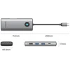 „Orico“ USB-C 8w1 | 2x USB-A 3.0 | 1x USB-A 2.0 | 1x USB-C 3.0 | 1x USB-C PD 100W | 1x HDMI 4K 60Hz | 1x VGA 1080P 60Hz | 1x RJ45 gigabito eternetas – pilka