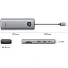 „Orico“ USB-C 9w1 | 2x USB-A 3.0 | 1x USB-C 3.0 | 1x USB-C PD 100W | 1x HDMI 4K 60Hz | 1x „Micro SD/SD“ | 1x RJ45 2.5G Ethernet | 1x Audio 3,5 mm - pilka