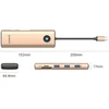Orico USB-C 9w1 | 3x USB-A 3.0 | 1x USB-C PD 100W | 1x HDMI 4K 60Hz | 1x VGA 1080P 60Hz | 1x Micro SD/SD | 1x RJ45 Gigabit Ethernet - rožinė-auksinė