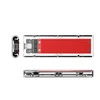 Orico TCM2-C3 M.2 NVME to USB-C 10Gb/s Disk Drive – raudonos spalvos