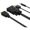 Orico XD-VATH VGA ir mini lizdo 3,5 mm į HDMI „Full HD 60 Hz“ kabelis su USB maitinimu 5 m - juodas