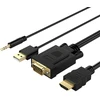 Orico XD-VATH VGA ir mini lizdo 3,5 mm į HDMI „Full HD 60 Hz“ kabelis su USB maitinimu 5 m - juodas