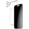 Panzer Glass „CARE by PanzerGlass“ flagmaninis „Privacy 3-in-1“ dėklas + privatumo stiklas + objektyvas, skirtas „iPhone 17 Pro“