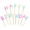 Papstar Žvakutės Happy Birthday Pastelinės spalvos