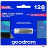 PENDRIVE 3.2 GOODRAM ODA3 Sidabrinis 128GB TYPE-A+TYPE-C