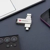 Pendrive 32GB USB 3.2 Gen 1 (USB A / USB C) Forcell F-Data Metal Duo sidabrinis