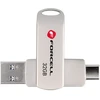 Pendrive 32GB USB 3.2 Gen 1 (USB A / USB C) Forcell F-Data Metal Duo sidabrinis
