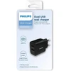 Philips DLP2620/12 USB 17W | 2.4A Juodas