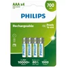 PHILIPS Rechargable battery AAA NiMH 700mAh set of 4pcs.