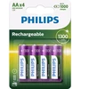 Philips įkraunama baterija R6B4A130/10, Įkraunama baterija, Nikelio-metalo hidrido (NiMH), 1,2 V, 1300 mAh, 2 metai, 78 g
