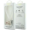 Telefono pakabukas Guess Wrist Strap Silicone Script Charms baltas