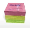 Piezīmju līmlapiņas TARTAN ar izmēru 76x76mm, ,6 gab/iepak., asorti neona krāsas
