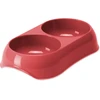Placek Bļoda dzīvniekiem, plastmasa : Magic Cat Plastic Double Bowl, red,23*13cm
