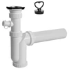 Plastbrno Sifonas virtuvei 1 1/2X50mm su išleidimo anga (Balta/Mėlyna)