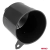 Juodas plastikinis universalus ovalus piltuvėlis kurui, skystam vandeniui, 12 cm amio-04043