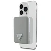 „Guess“ grūdėto trikampio formos išorinė baterija su „MagSafe“ 5000mAh 15W USB-C - rusvai gelsvas