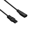 IEC C7/IEC C8 maitinimo laido prailgintuvas - 1.5 m juodas - Akyga AK-RD-08A