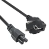 IEC C5/IEC C7 Cloverleaf maitinimo laidas - 1 m, juodas - Akyga AK-NB-08C