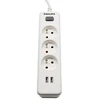 „Philips“ viršįtampių apsaugos įrenginys Balta, 3 lizdai, 2 x USB, 2 m, SPN3032WA/60