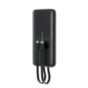 Powerbank Choetech B654 10000mAh 22.5W USB-A / USB-C / micro USB su built-in USB-C / Lightning kabelis – Juodos spalvos