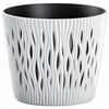 Prosperplast vazonas smėlio spalvos, apvalus, 19 cm skersmens, Baltas