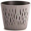 Prosperplast Gėlių vazonas Sandy Round 22x26cm, tamsiai rudas