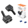 LTC Lengvesnis automobilio lizdas + 2xUSB 2.4A + tipo -C greito įkrovimo lizdas