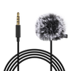 Puluz Jack Lavalier laidinis kondensatoriaus įrašymo mikrofonas 1.5 m lizdas 3.5 mm PU424