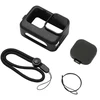 Puluz Silikoninis dėklas for GoPro HERO12, HERO11, HERO10, and HERO9 Juodas with Lens Cover and Strap (Juodas)