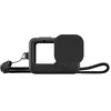 Puluz Silikoninis dėklas for GoPro HERO12, HERO11, HERO10, and HERO9 Juodas with Lens Cover and Strap (Juodas)