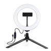 Dėlionė Puluz 1.1 m trikojo laikiklis + 10 colių 26 cm RGBW LED žiedo Vlogging Video Light Live PKT3044