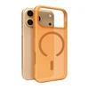 Puro „Daylight Magsafe“ suderinamas silikoninis dėklas, skirtas „iPhone 17 Pro Max“ – permatomos oranžinės spalvos