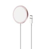 Puro Elektrik Puro magnetinė belaidė indukcinė įkrovimo stotis USB-C, suderinama su MagSafe, 1 m, rožinė