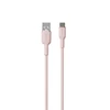 PURO ICON minkštas kabelis – USB-A iki USB-C 1,5 m kabelis (dulkėtas rožinis)