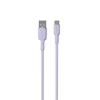 Puro Elektrik Puro Soft USB-A – USB-C laidas 1,5 m – violetinis