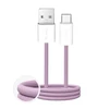 Puro Fabrik 2.0 10W USB-A – USB-C Braided Kabelis 1.5m – rožinės spalvos