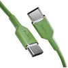 Puro ICON duomenų perdavimo ir įkrovimo kabelis | USB-C į USB-C | 1,5 m | žalias