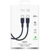 Puro ICON duomenų perdavimo ir įkrovimo kabelis | USB-C į USB-C | 1,5 m | mėlynas