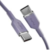 Puro ICON duomenų perdavimo ir įkrovimo kabelis | USB-C į USB-C | 1,5 m | purpurinė