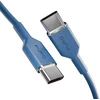 Puro ICON duomenų perdavimo ir įkrovimo kabelis | USB-C į USB-C | 1,5 m | mėlynas